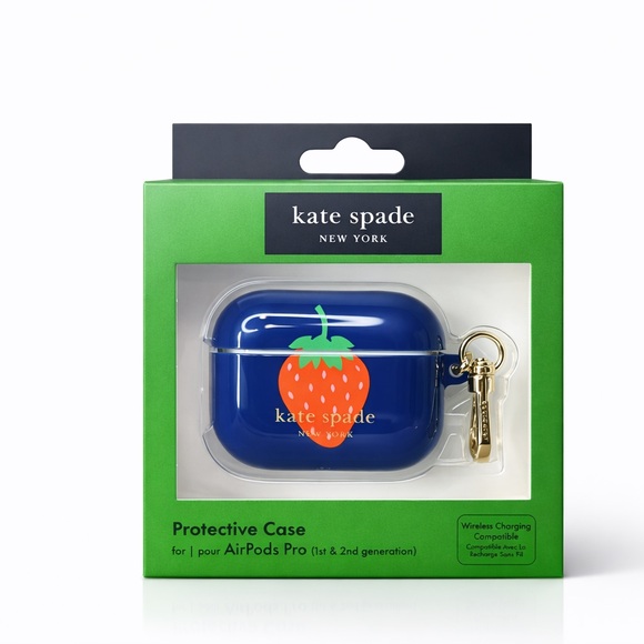 kate spade Other - Kate Spade New York Blue with Strawberry AirPods Pro Case